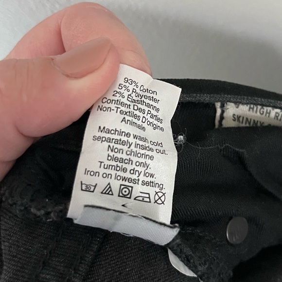 Madewell Women’s 9” High Riser Skinny Jeans in Black Sea Size 27 - Picture 13 of 13